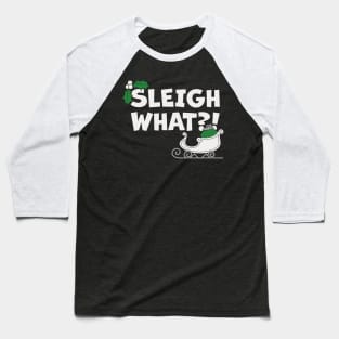 Sleigh What?! Christmas Cartoon Baseball T-Shirt